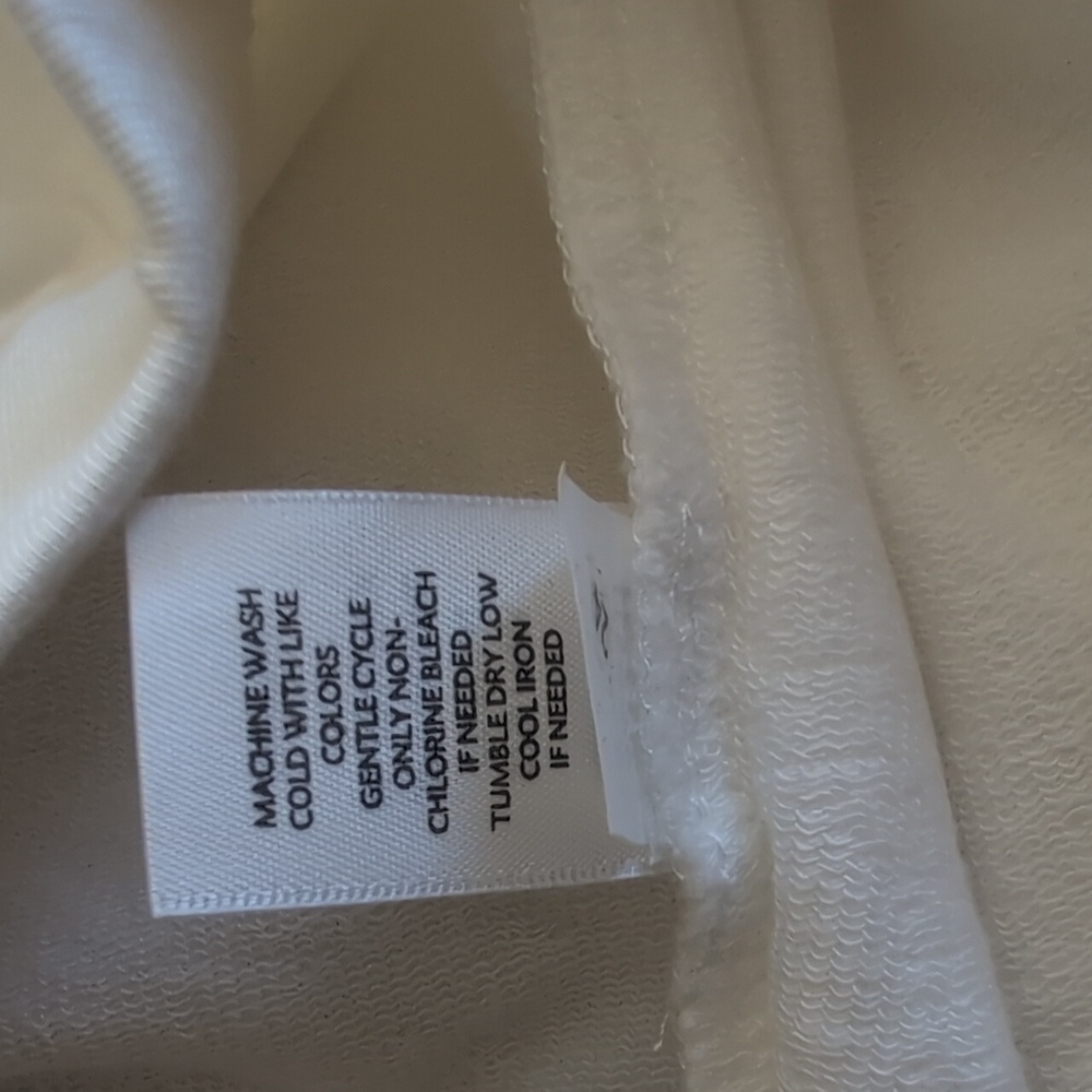 JJill LG White French Terry Knit Crop Pants - Picture 4 of 5
